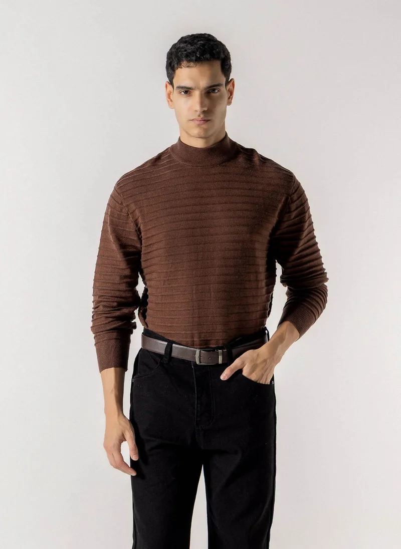 Shapes MOCK KNIT TEXTURED SWEATER