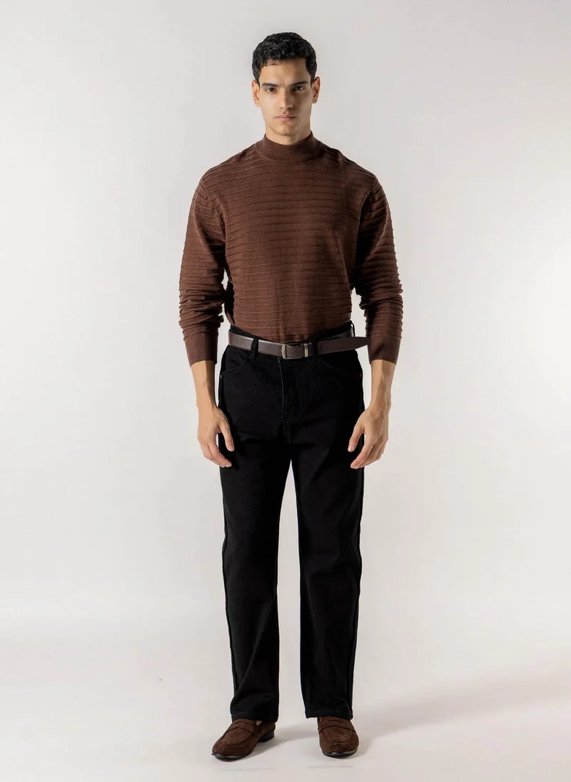 Shapes MOCK KNIT TEXTURED SWEATER