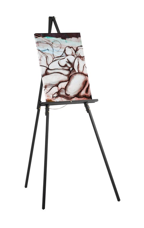Studio Designs Art Studio Display Easel  Portable Wood Easel to Display Art Projects on Tabletops or Floors  Adjustable Height for Different Surfaces and Projects Black
