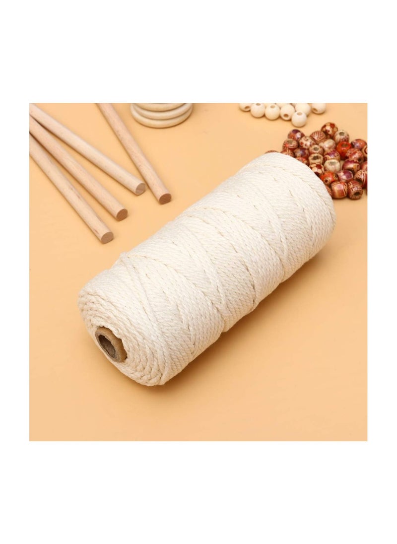 SYOSI - 133PCS Macrame Wall Hanging Craft Kit Unfinished Wooden Rings and Beads Cotton Cord, KASTWAVE for Diy Pendant Connectors Jewelry Making - Image 1