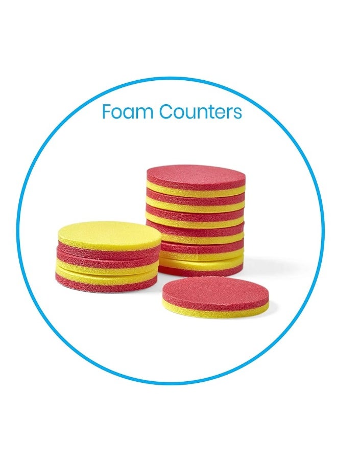 hand2mind - hand2mind Foam Two-Color Counters, Red and Yellow Counters, Counting Manipulatvies, Math Counters for Kids, Counting Chips, Math Manipulatives, Math Bingo Chips, Counters for Kids Math (Pack of 200) - Image 1