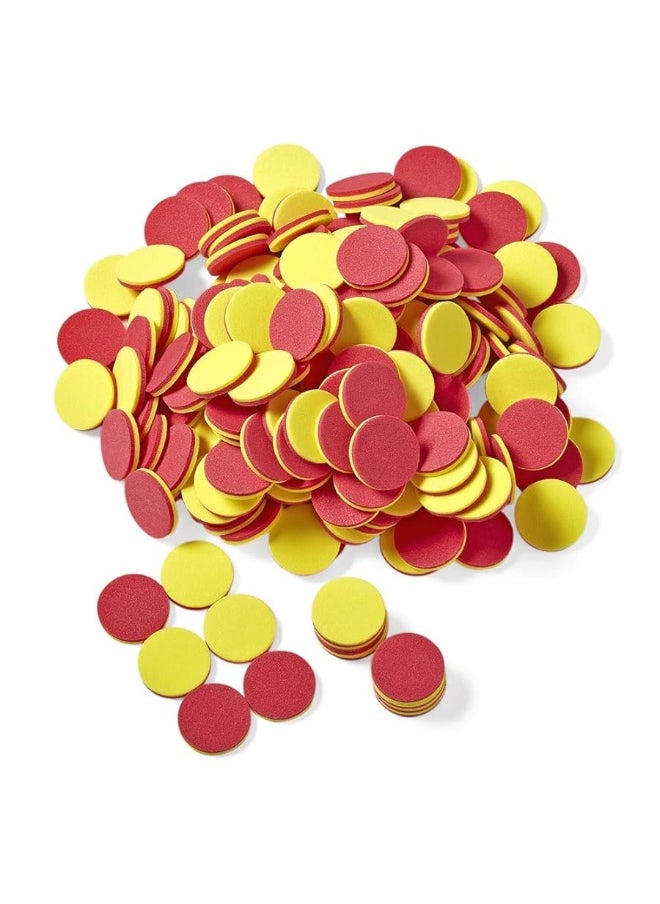 hand2mind - hand2mind Foam Two-Color Counters, Red and Yellow Counters, Counting Manipulatvies, Math Counters for Kids, Counting Chips, Math Manipulatives, Math Bingo Chips, Counters for Kids Math (Pack of 200) - Image 1