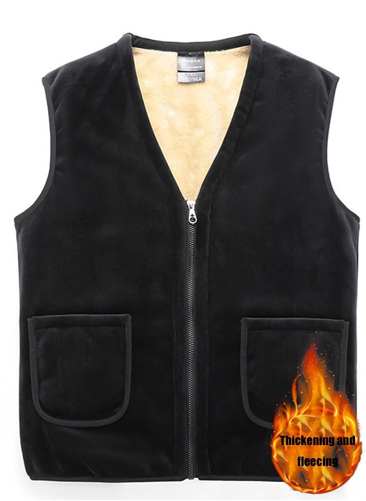 NIBEMINENT Winter Men's Double-sided Fleece Vest Autumn And Winter Thick Waistcoat  - Image 1