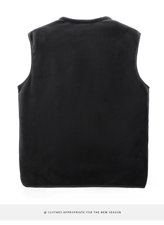 NIBEMINENT Winter Men's Double-sided Fleece Vest Autumn And Winter Thick Waistcoat  - Image 5