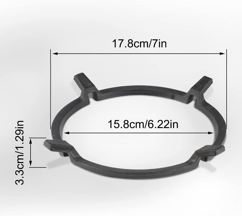 Luckam Universal Cast Iron Wok Pan Support Rack, Stand Non Slip Cooktop Range Pan Rack, Stove Accessories for Kitchen Wok, Cooktop, Cooking Pot (Diameter: 16cm) - Image 2