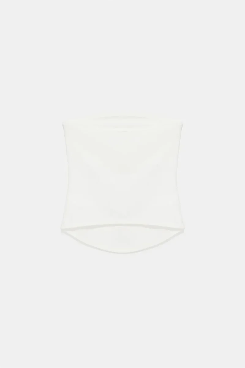 Dilvin White DILVIN Women’s Strapless Crop Bandeau Top for Women | Best Price UAE