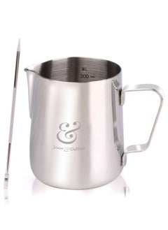 Pitcher Stainless Steel Milk Frothing Pitcher Milk Frothing Pitcher with Art Decorating Pen (300ml/Silver) - pzsku/ZAD5A5E0C61950AA31299Z/45/_/1719328930/54faf057-c9eb-45a9-8831-7b80ed3d4ae4