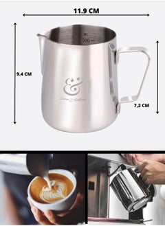 Pitcher Stainless Steel Milk Frothing Pitcher Milk Frothing Pitcher with Art Decorating Pen (300ml/Silver) - pzsku/ZAD5A5E0C61950AA31299Z/45/_/1719330900/a91aeec8-449d-465f-95a0-80781a13b536