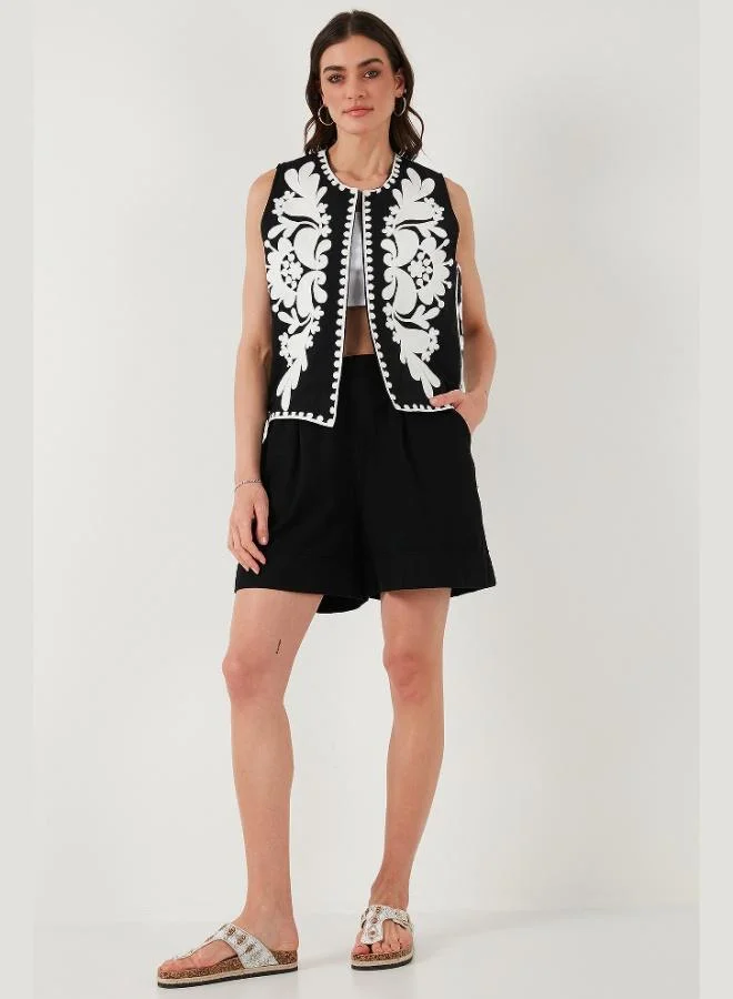 Lela  Lela Cotton Standard Fit High Waist Stitch Detailed Shorts Women's SHORTS 668YP4921 for Women | Best Price UAE