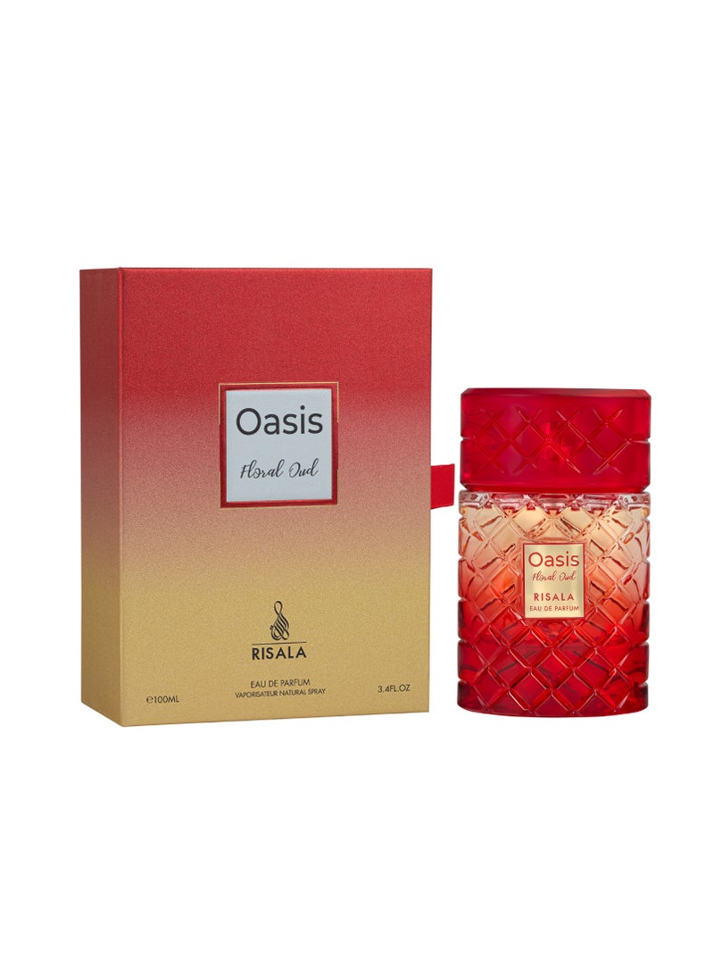 Risala Elite Oasis Floral Oud Eau De Parfum For Woman 100ml, Perfume For Women, Long Lasting Luxury Premium Fragrance For Her, Aromatic Fruity Scent With Cherry, Coffee, And Jasmine - Image 4