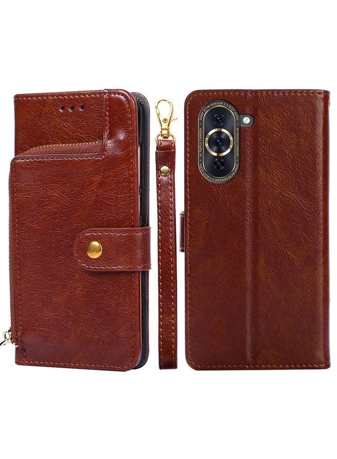 Zaboon Case For Huawei nova 10 Pro Zipper Bag Leather Phone Case - Image 1