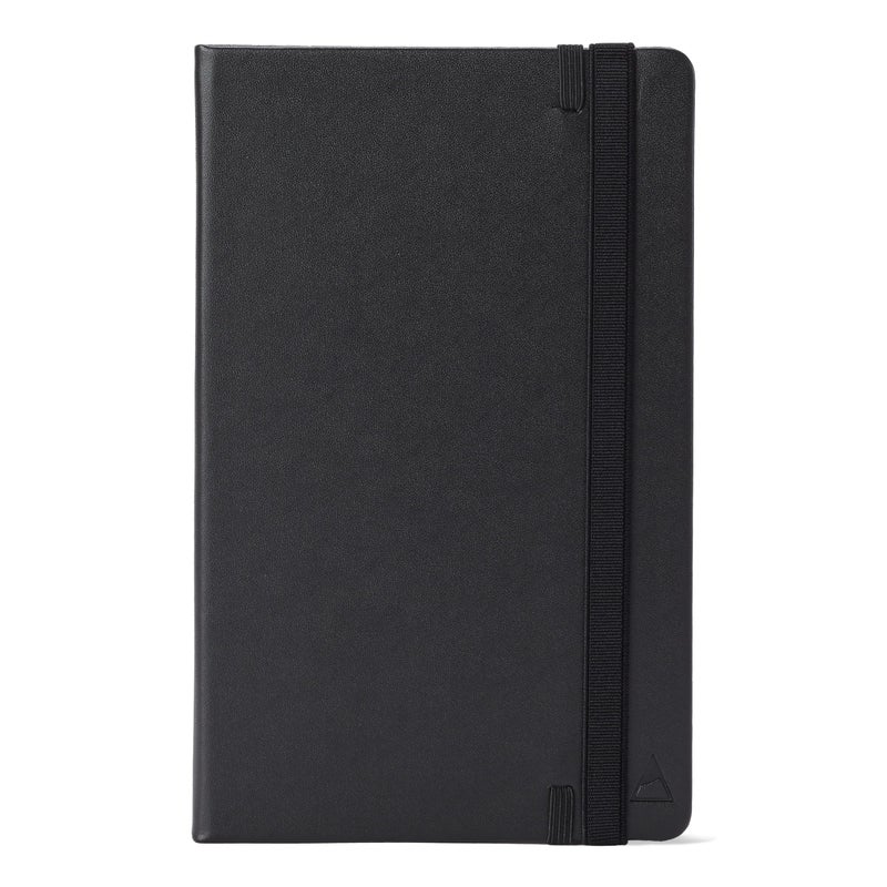 NOMATIC Notebook - Journal For Writing, Business, Office, And Sketchbook - 240 Ruled Pages - Hard Cover Notebook With Perforated Pages, Built-in Pen Holder, And Whiteboard Paper (Black)