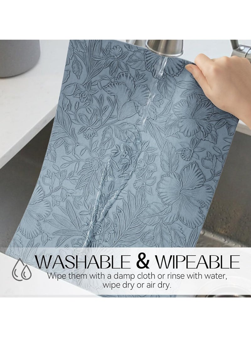 Vparty Set of 4 Heat-Resistant Vinyl Placemats – Waterproof, Oilproof, and Anti-Slip Faux Leather Table Mats, Ideal for Indoor and Outdoor Dining, Easy to Clean and Durable, Perfect for Kitchen or Patio  - Image 3