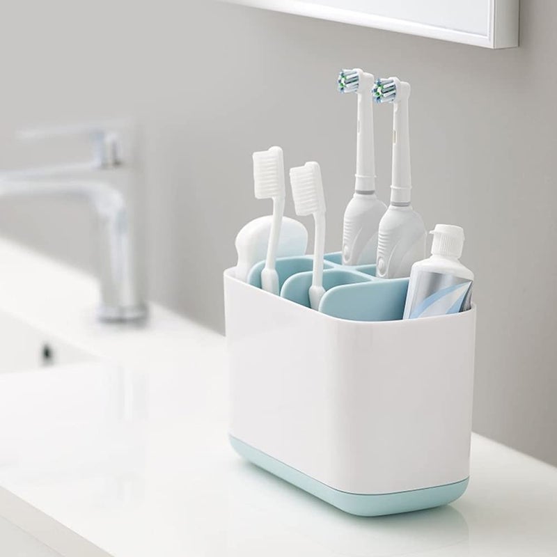 Meubels Multipurpose Storage Holder Stand for Bathroom with AntiSlip and Easy Cleaning Cosmetics Storage Box Toothbrush Tongue Cleaner Comb Razor Shaving Kit Box Case Brush Pen Space 6 - Image 3