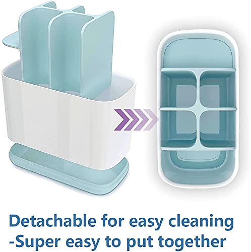 Meubels Multipurpose Storage Holder Stand for Bathroom with AntiSlip and Easy Cleaning Cosmetics Storage Box Toothbrush Tongue Cleaner Comb Razor Shaving Kit Box Case Brush Pen Space 6 - Image 5