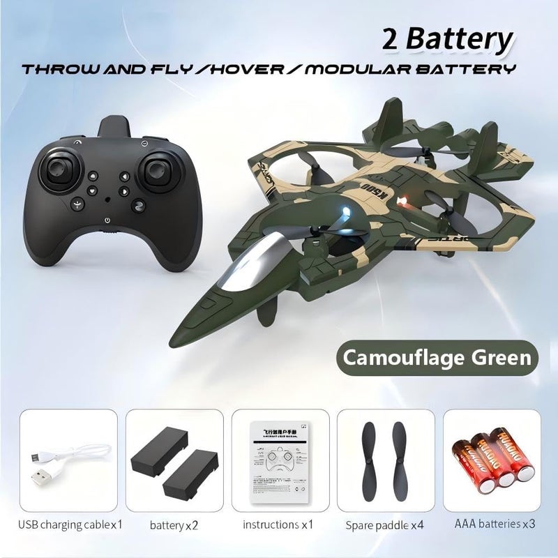 RC Drone,Remote Control Aircraft,RC Quadcopter, 2 Batteries,360° Flips,FPV Drone, Altitude Hold, One-Key Takeoff/Landing, Cool LED Lights, Rechargeable, Long Flight Time, 3 Speed Modes - Image 2