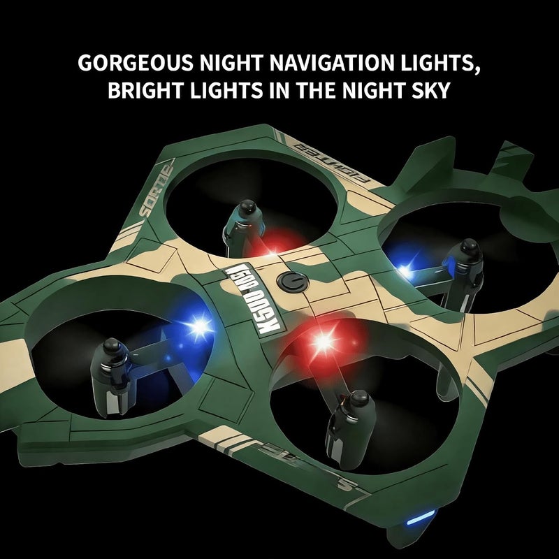 RC Drone,Remote Control Aircraft,RC Quadcopter, 2 Batteries,360° Flips,FPV Drone, Altitude Hold, One-Key Takeoff/Landing, Cool LED Lights, Rechargeable, Long Flight Time, 3 Speed Modes - Image 5
