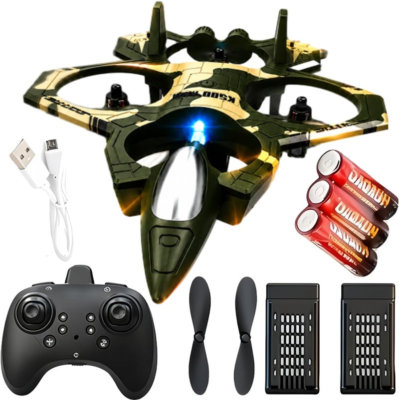 RC Drone,Remote Control Aircraft,RC Quadcopter, 2 Batteries,360° Flips,FPV Drone, Altitude Hold, One-Key Takeoff/Landing, Cool LED Lights, Rechargeable, Long Flight Time, 3 Speed Modes - Image 1