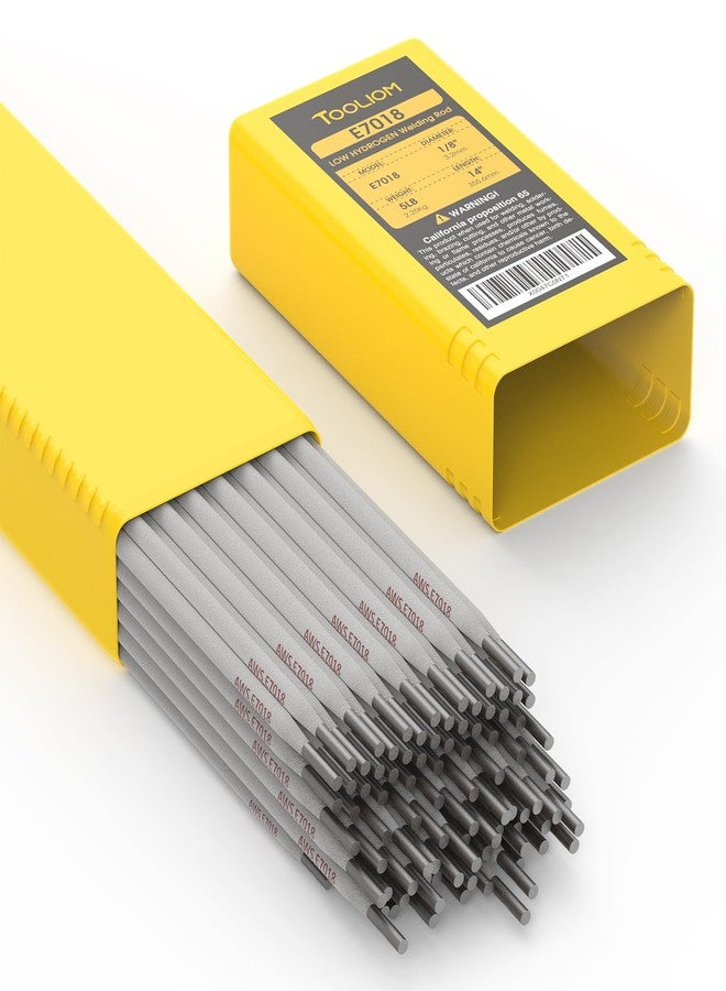 TOOLIOM E7018 Low Hydrogen Welding Rod 1/8" 5LB Carbon Steel Stick Electrodes - Image 1