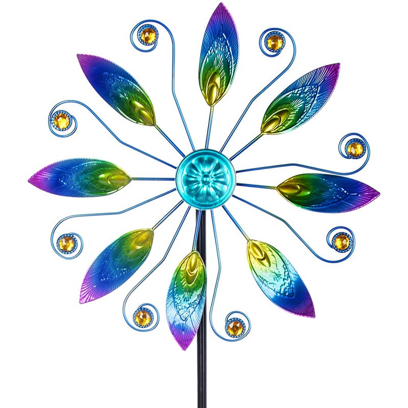 VEWOSTAR Metal Wind Spinners Outdoor 10 Dia Wind Spinners for Yard and Garden Kinetic Windmill Waterproof Wind Sculptures Spinners for Patio Lawn Decor378 H - Image 2