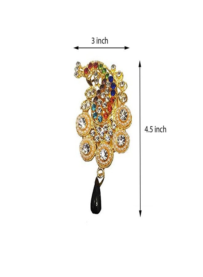 Salvus App SOLUTIONSTraditional Indo Western Designer Fancy Golden Brooch/Broach/SareePin/SariPin for Girls and Women - Image 3