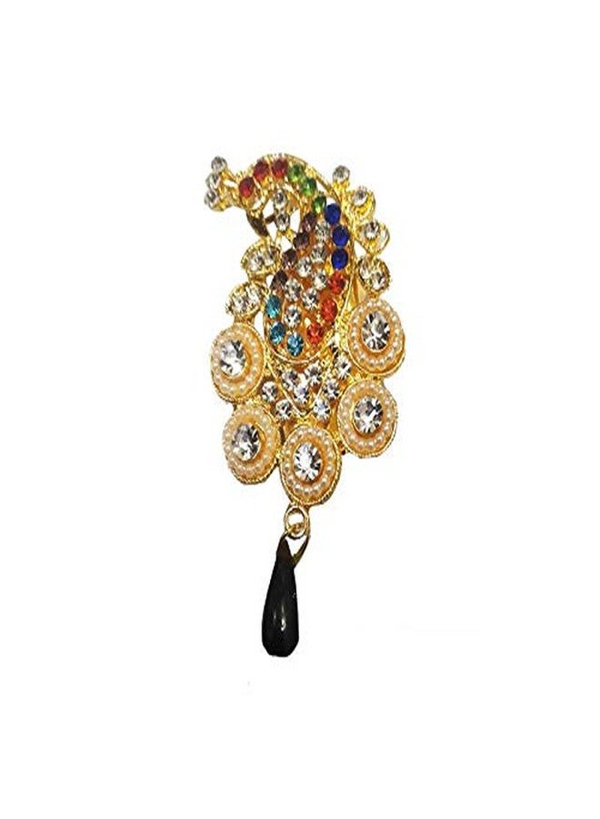 Salvus App SOLUTIONSTraditional Indo Western Designer Fancy Golden Brooch/Broach/SareePin/SariPin for Girls and Women - Image 1