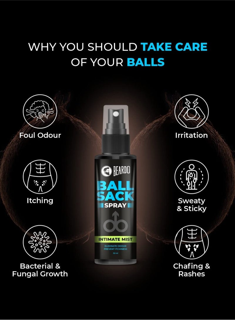 Beardo Intimate Care Spray For Men, 50ml | Intimate Care Spray for Fresh, Clean and Dry Balls | Intimate Hygiene Body Spray for Men; Prevents Odor, itch | - Image 3