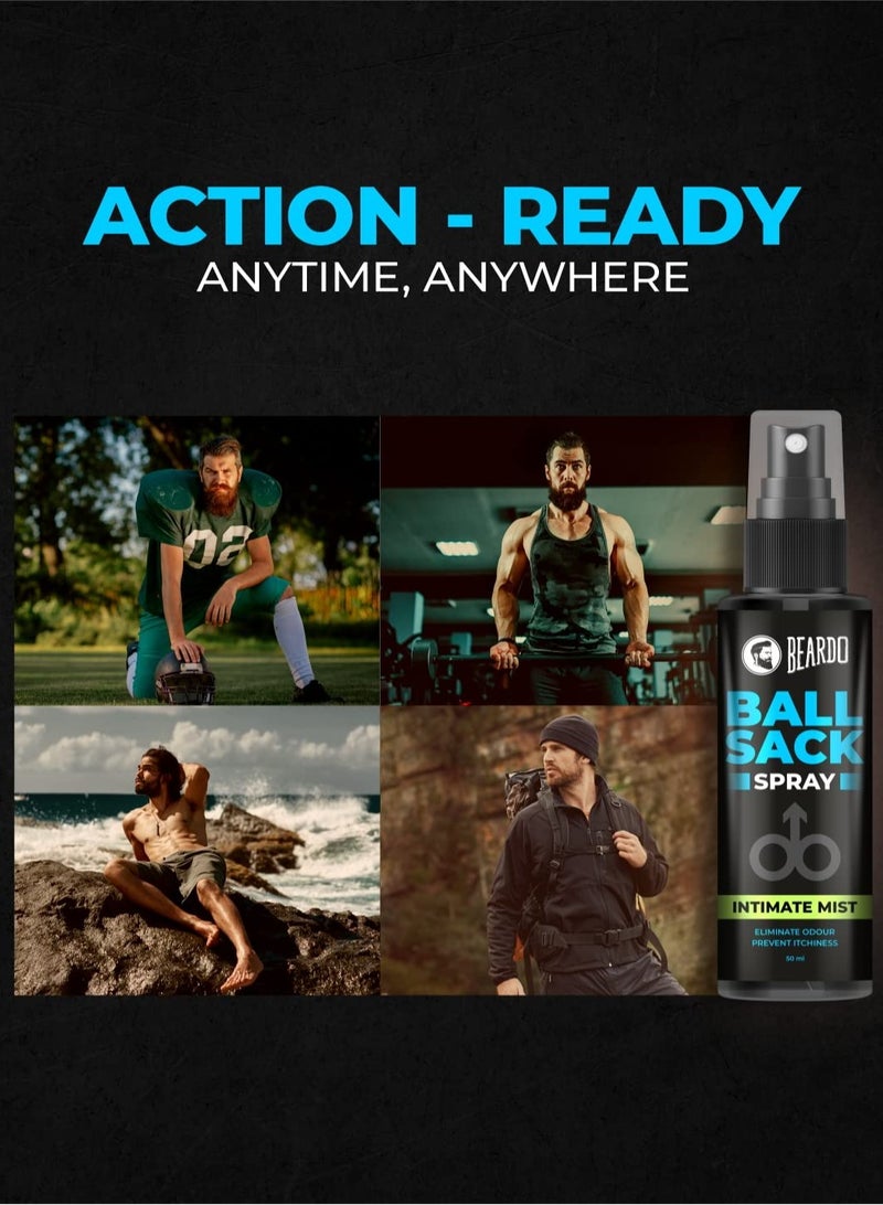 Beardo Intimate Care Spray For Men, 50ml | Intimate Care Spray for Fresh, Clean and Dry Balls | Intimate Hygiene Body Spray for Men; Prevents Odor, itch | - Image 4