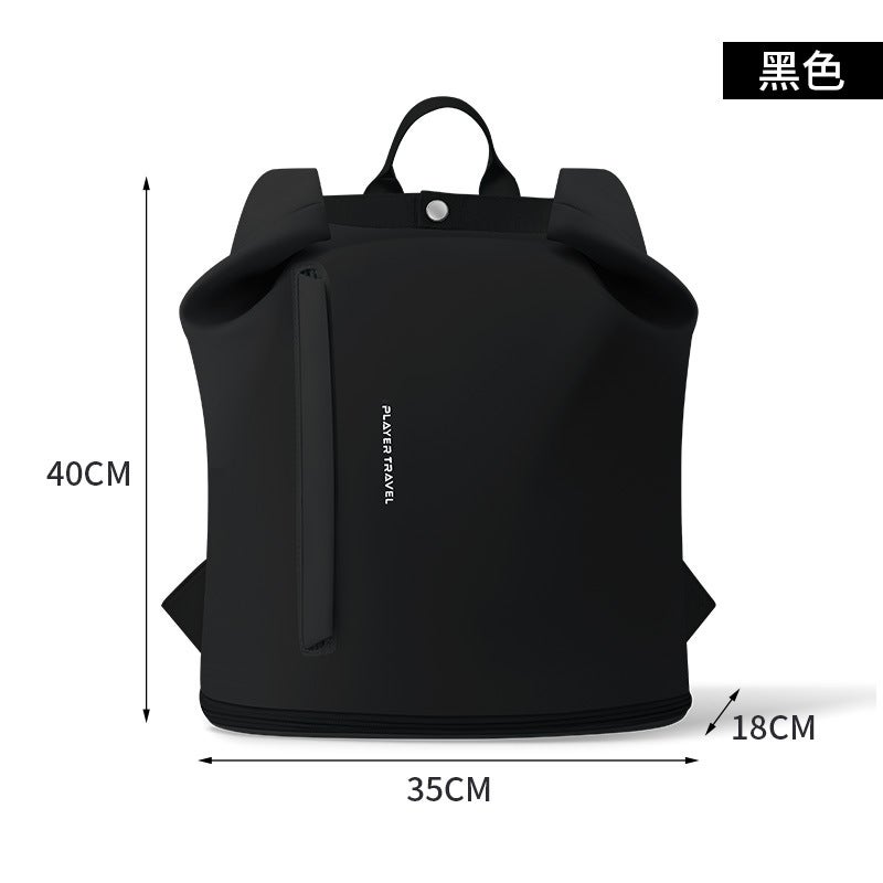 حقيبة سباحة ظهر بفصل رطب وجاف للرجال والنساء للياقة البدنية في الهواء الطلق شاطئ أسود - Image 1