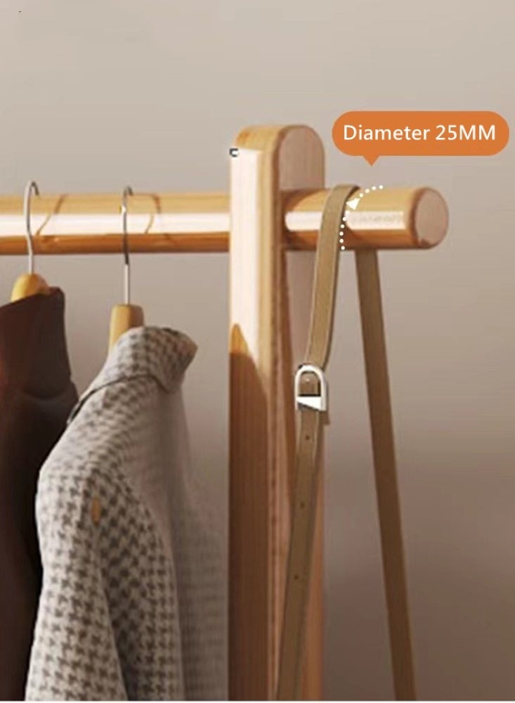 Kutis 1-Piece Hat And Clothes Rack Stand With Storage Basket Removable Clothes Storage Shelf Clothes Organizer Bamboo/Fiberboard 93x37x167 cm - Image 4