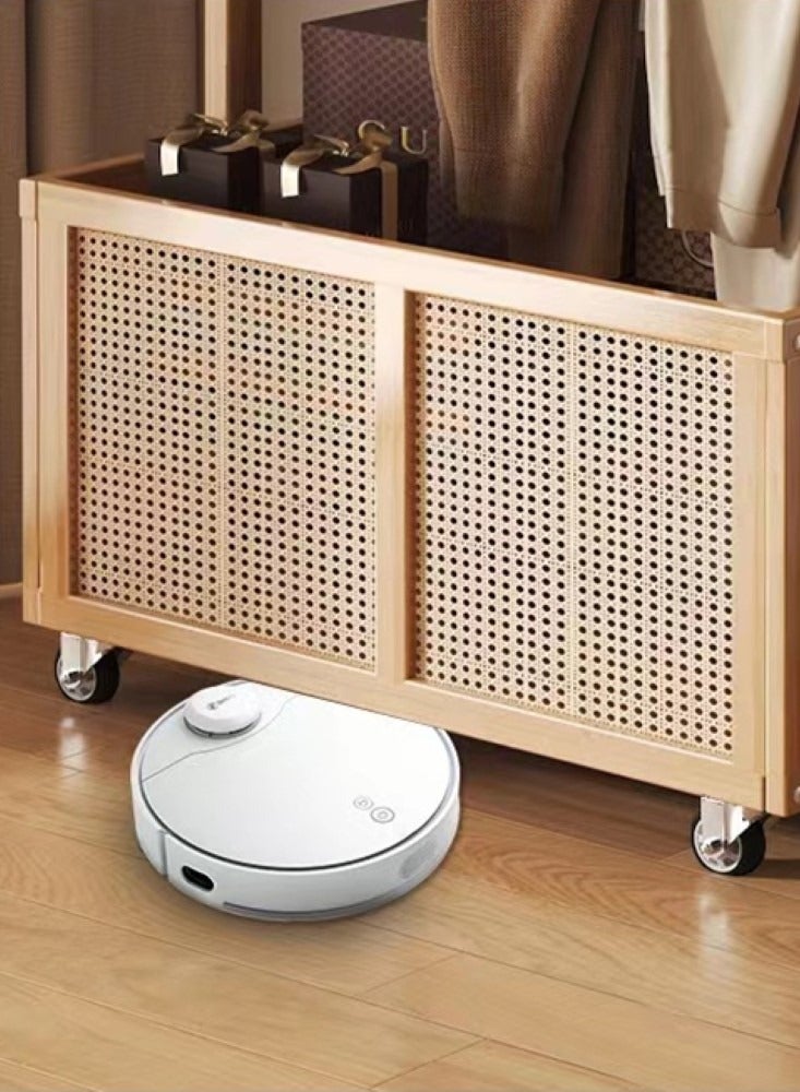 Kutis 1-Piece Hat And Clothes Rack Stand With Storage Basket Removable Clothes Storage Shelf Clothes Organizer Bamboo/Fiberboard 93x37x167 cm - Image 5