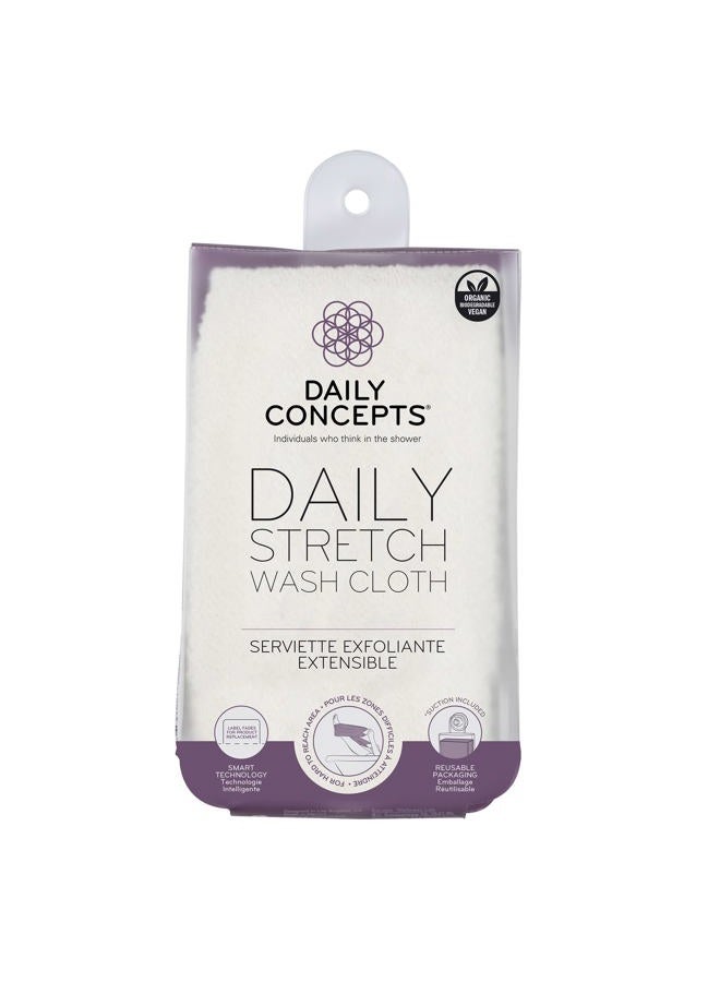 Daily Concepts USA. Stretch Wash Cloth, MicroFibre, Removes BlackHeads, Exfoliating Properties, Reusable, Multipurpose, For Bath & Shower. - Image 1