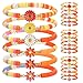 Landical 24 Pcs Groovy Party Favors Retro Hippie Bracelets Daisy Flower Peace and Love Wristbands for Kids Adults 60s 70s Two Groovy Themed Birthday Party Decoration Christmas Stocking Stuffers - Image 2