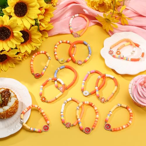 Landical 24 Pcs Groovy Party Favors Retro Hippie Bracelets Daisy Flower Peace and Love Wristbands for Kids Adults 60s 70s Two Groovy Themed Birthday Party Decoration Christmas Stocking Stuffers - Image 5