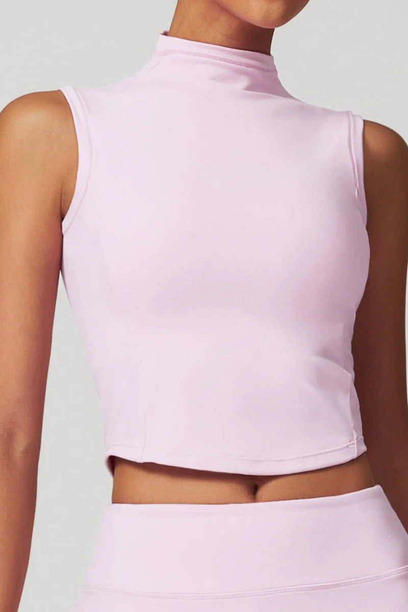 SVL Women's Top with Built-In Bra and Removable Pads – Light Pink – SVL