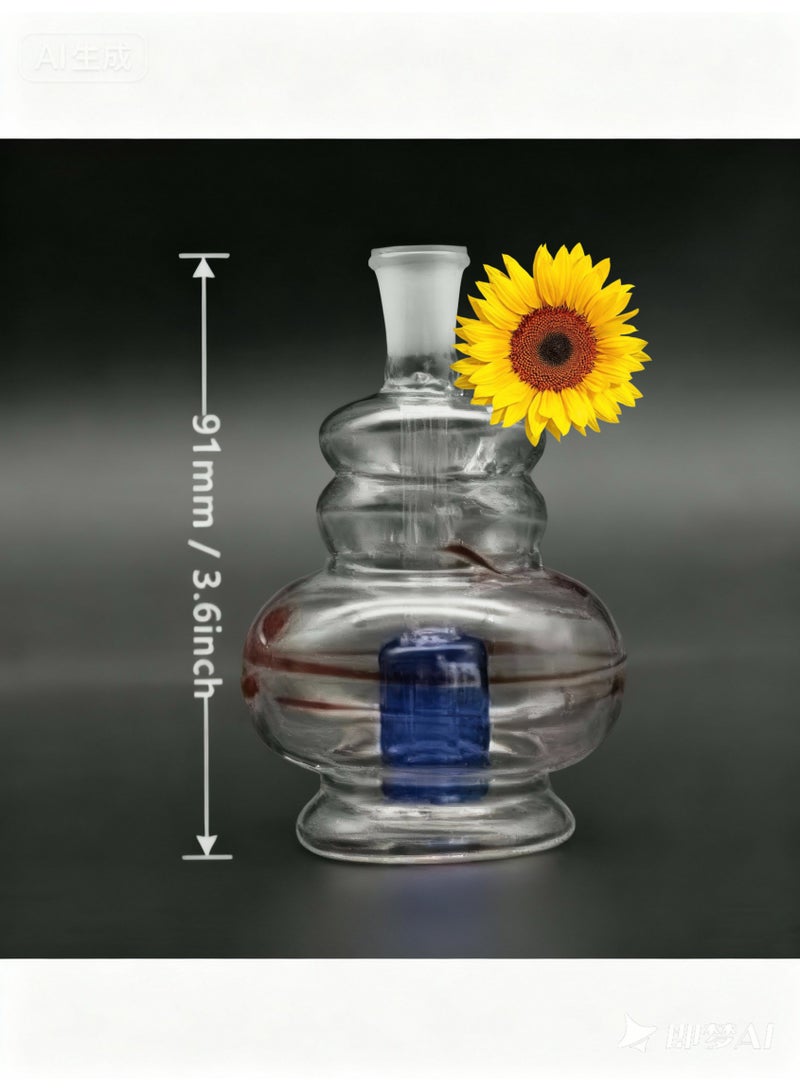 Angmei Premium Heat Resistant Glass Oil Lamp Bottle Medical Grade High Borosilicate Material for Long lasting Use (Random color) - Image 2