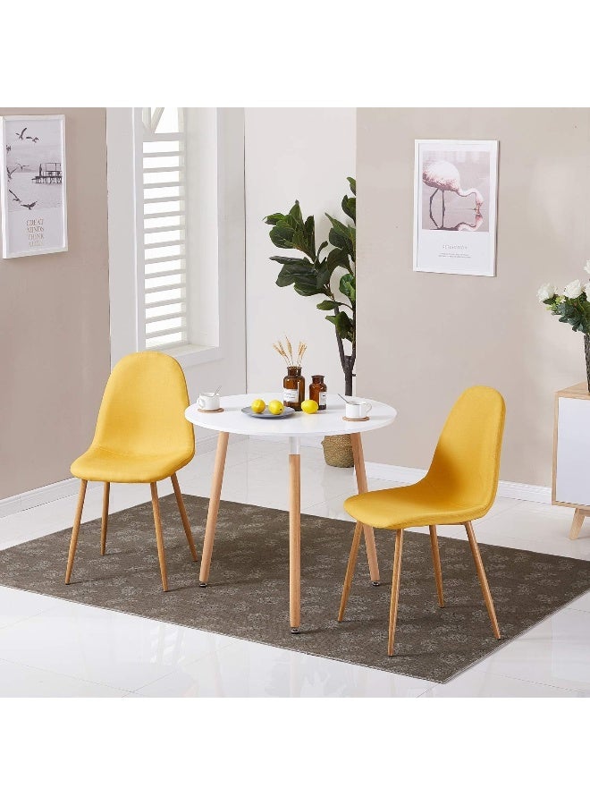 MOMENT Round Dining Table 70 X 72 Cm White Tulip Table Modern Kitchen Table 2-4 People With Mdf Table Top & Pedestal Base, Compact Mid-Century Small Leisure Table For Small Space Home  - Image 2