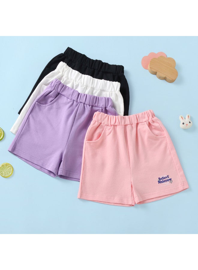 Badibadi Pure Cotton, Comfortable】summer Girls' Casual Shorts, Loose And Comfortable, Versatile For Sports And Leisure - Image 4