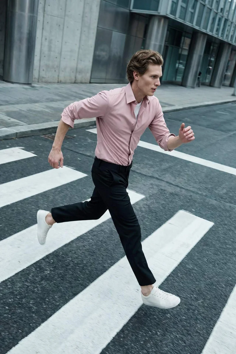 ديفاكتو Slim Fit Long Sleeves basic Shirt