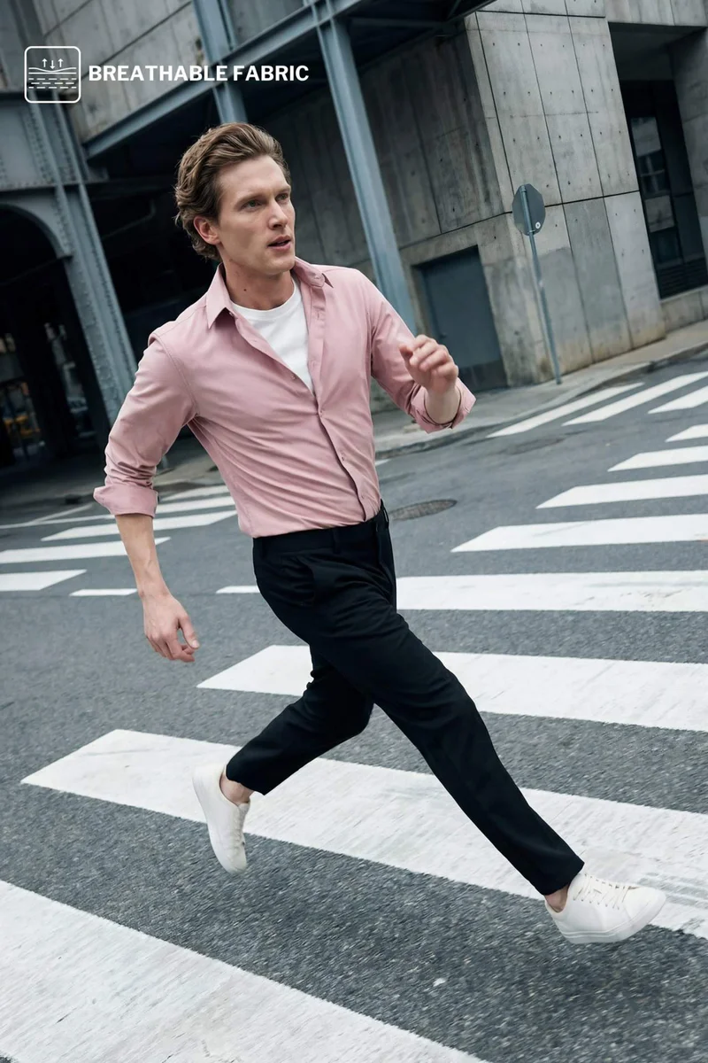 ديفاكتو Slim Fit Long Sleeves basic Shirt