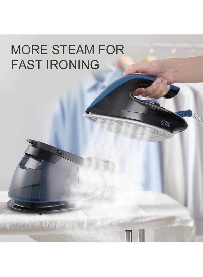 Winning Star Electric Steam Station Iron with 1.7L Water Tank, Ergonomic Handle & Adjustable Temperature Control with Self-Cleaning Ceramic Soleplate 2200W (ST-6129) - Image 5