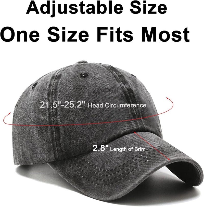 PFFY 2 Packs Vintage Washed Distressed Baseball Cap Golf Dad Hat for Men Women - Image 5