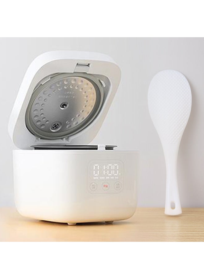 Simple Large Non-stick Rice Spoon Hanging Plastic Rice Spoon Household Electric Rice Cooker Rice Spoon Rice Cooker Special For Rice Cooker-Color:White  - Image 2