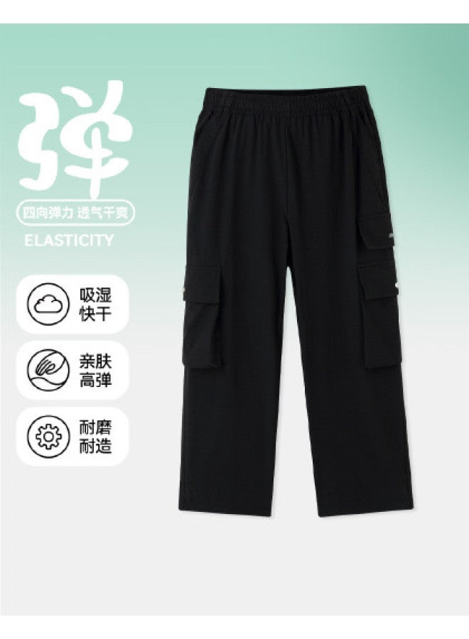 Annil Boys & Girls Straight-leg Casual Pants - 2025 Summer New Drop Crotch Trendy Cargo Pants With Large Pockets Lightweight Sportswear - Image 1