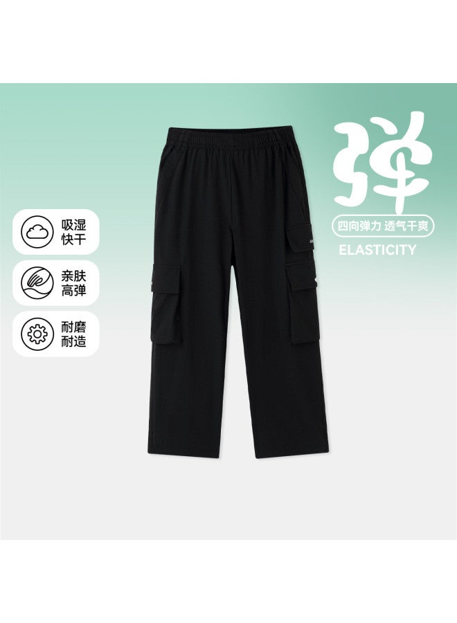 Annil Boys & Girls Straight-leg Casual Pants - 2025 Summer New Drop Crotch Trendy Cargo Pants With Large Pockets Lightweight Sportswear - Image 2