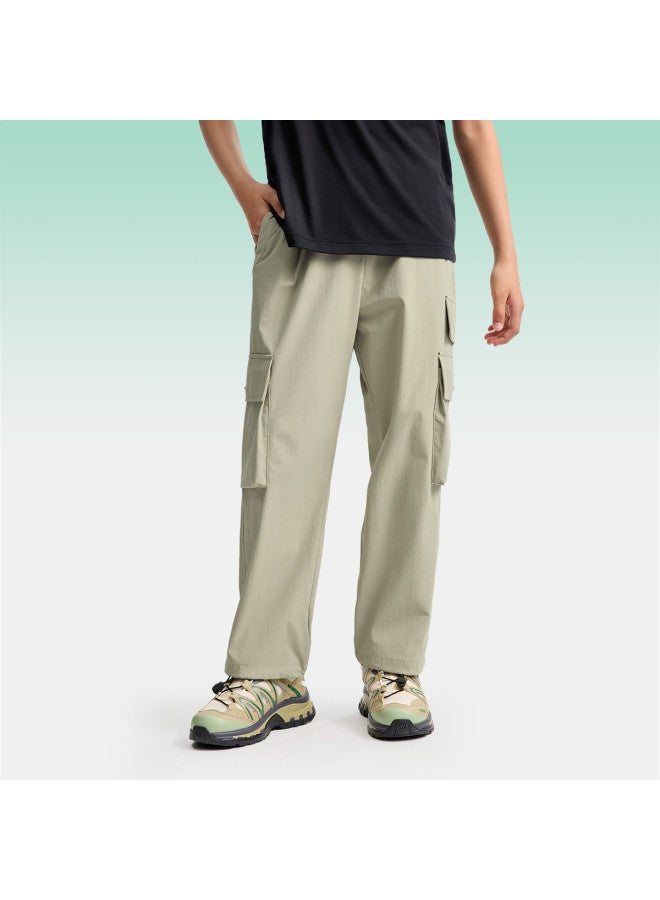Annil Boys & Girls Straight-leg Casual Pants - 2025 Summer New Drop Crotch Trendy Cargo Pants With Large Pockets Lightweight Sportswear - Image 3