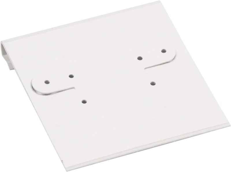 JewelrySupply Hanging Earring Card  White Linen Paper 2x2 Package of 100