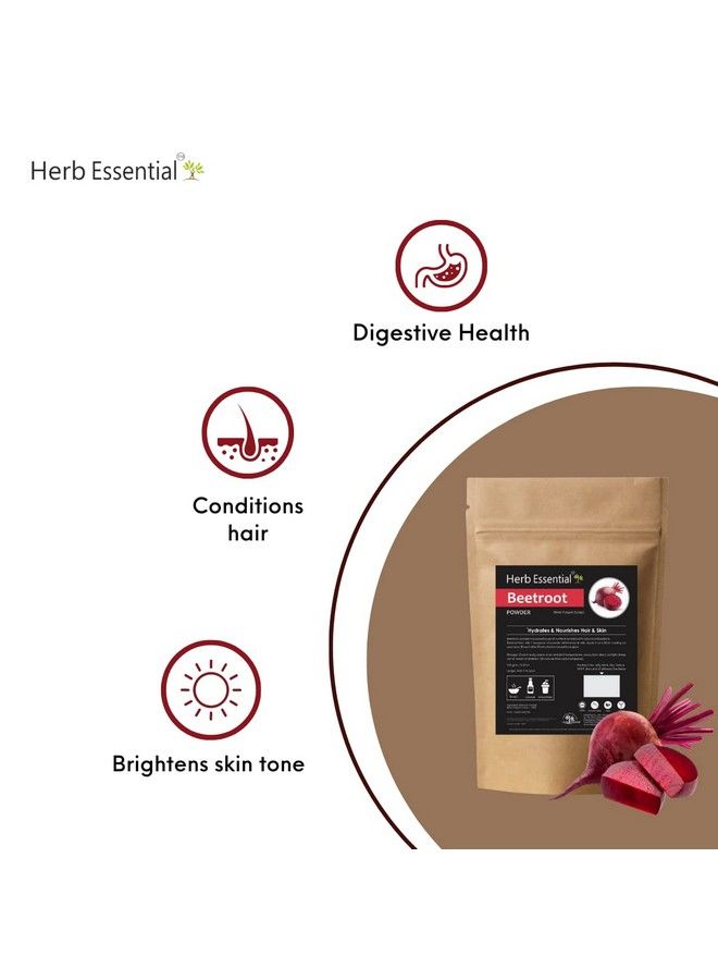 Herb Essential - مسحوق البنجر للبشرة والشعر؛ مسحوق طبيعي 100%؛ يرطب ويغذي الشعر والبشرة (عبوة من قطعتين) - Image 1