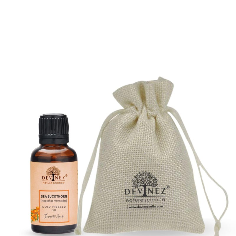 Devinez Sea Buckthorn Cold-Pressed Oil, 15ml 100% Pure, Natural & Undiluted, Calms Irritated Skin, Repairs Damaged Skin, Moisturizes Dry Skin, Soothes Sunburn, Powerful Anti-Aging Properties - Image 1