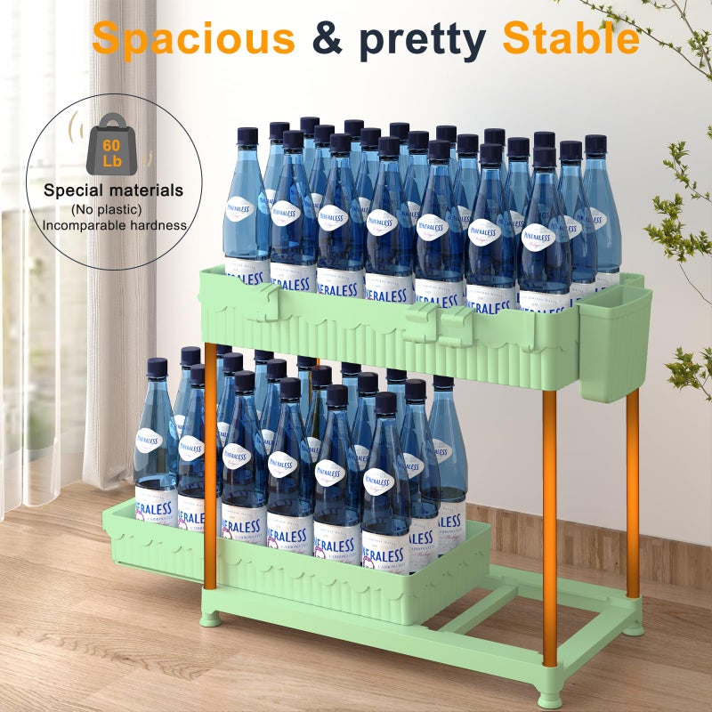 Sevenblue 3 Pack Under Sink Organizers, 2-Tier Multi-Use Kitchen and Bathroom Organizers and Storage with Sliding Drawersï¼ŒBathroom Cabinet Organizer (Green, 12.8 Inch) - Image 5